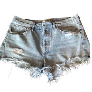 Agolde Parker High Waisted Frayed Jean Short
